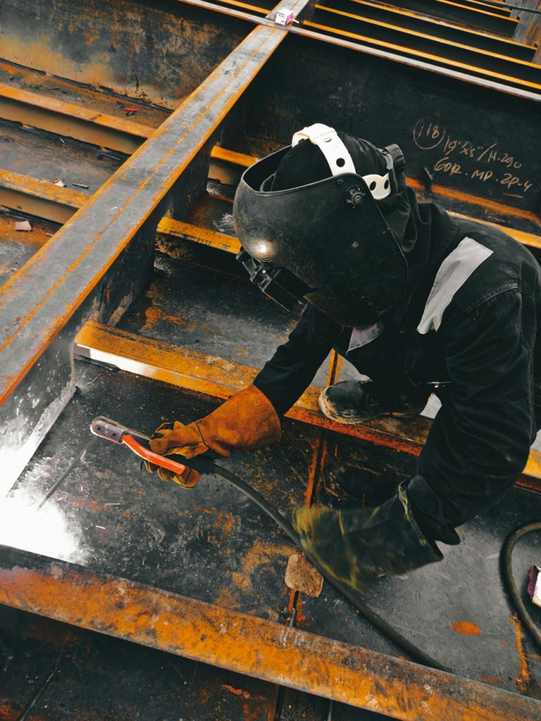 onsite welding services being carried out